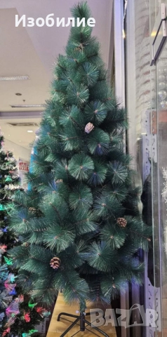 Елха естествено зелена с шишарки, снимка 9 - Декорация за дома - 52373247