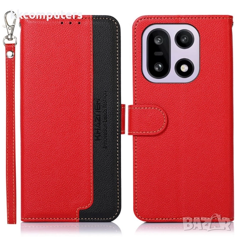 KHAZNEH Кожен флип калъф за OnePlus 15 5G- RFID защита, Държач за Карти и Стойка, вкл. Протектор, 4 , снимка 2 - Калъфи, кейсове - 52623483