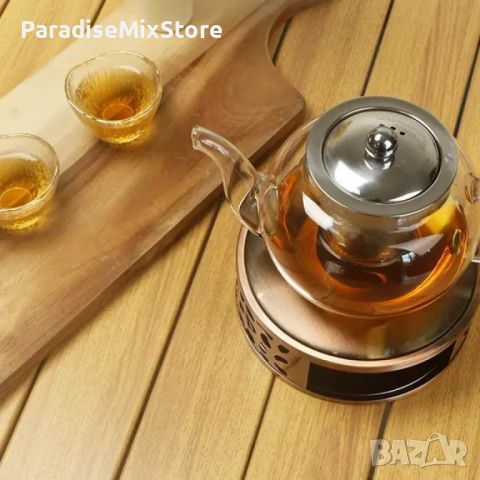 Прозрачен стъклен чайник с инфузер за кафе и чай Материал: Стъклен корпус + инфузер от неръждаема ст, снимка 3 - Аксесоари за кухня - 45147882