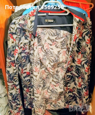 Оригинална мъжка риза Bentley, размер M, с ярък флорален десен. Идеална за ежедневно носене или спец, снимка 4 - Ризи - 53794389