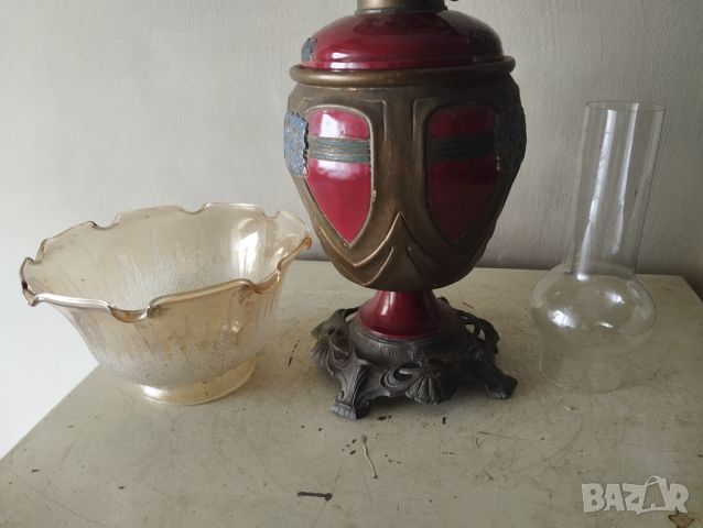 Газова (газена) лампа арт нуво, снимка 8 - Антикварни и старинни предмети - 45709762