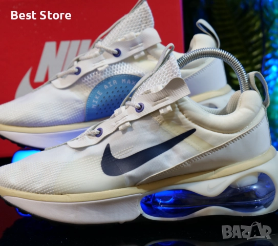 Nike Air Max 2021 - Цвят Бяло и Синьо Мъжки Маратонки 40-45 Номер , снимка 2 - Маратонки - 52732647