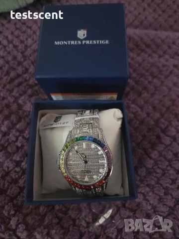 Луксозен мъжки часовник Montres Prestige Eclat X Invicta Men's Watch - 42mm, Silver / Rainbow дъга, снимка 4 - Мъжки - 53918466