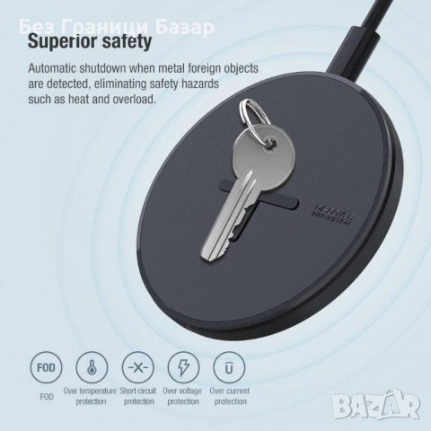 Ново Мини безжично зарядно Nillkin 10W Qi метален корпус за телефон смартфон, снимка 3 - Друга електроника - 53151305