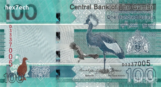 ❤️ ⭐ Гамбия 2023 100 даласи UNC нова ⭐ ❤️, снимка 2 - Нумизматика и бонистика - 50532207