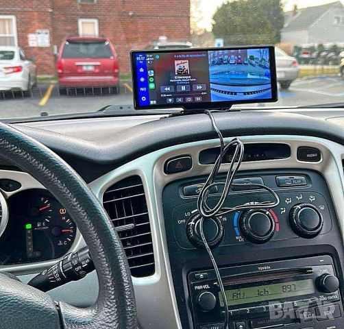  9,3" монитор камера за задно, предно виждане DVR видеорегистратор радио iPhone CarPlay Android Auto, снимка 7 - Аксесоари и консумативи - 38720867