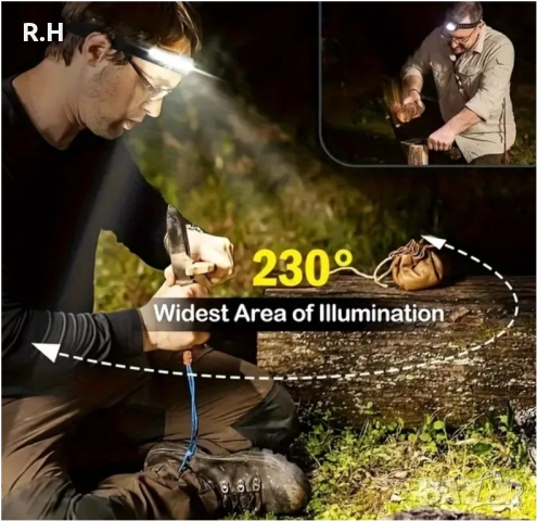 Челник лед фенер със сензор за движение, снимка 3 - Къмпинг осветление - 52542739