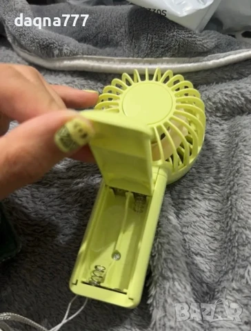 Мини преносим вентилатор на батерии, снимка 12 - Други стоки за дома - 50786621