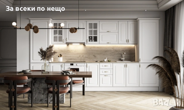 Кухненски шкаф горен MICHELLE витрина, В-80/72 бяло/бяло Код P2110, снимка 2 - Шкафове - 54153439