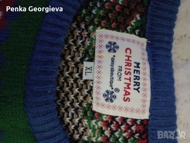 Нов,коледен от USA ХЛ го-120 см дълж-68 см, снимка 2 - Блузи с дълъг ръкав и пуловери - 52265382