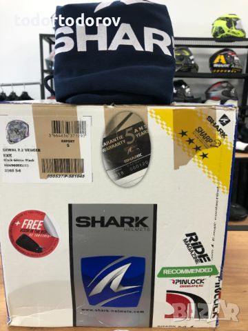 Мото каска SHARK SKWAL LED-светлини,S 55-56см. вградени като нова!, снимка 5 - Аксесоари и консумативи - 46714026