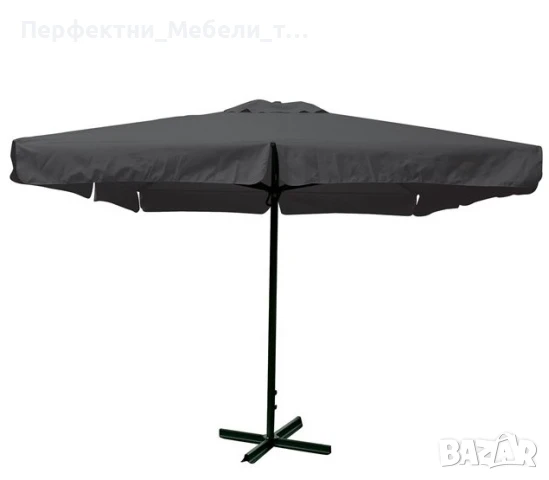 Голям чадър с кръстачка алуминиева конструкция за градина,заведение,плаж,басейн-доставка 5 дни