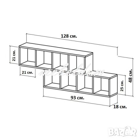 Етажерка за стена,етажерки(код-0369), снимка 5 - Секции и витрини - 24878394