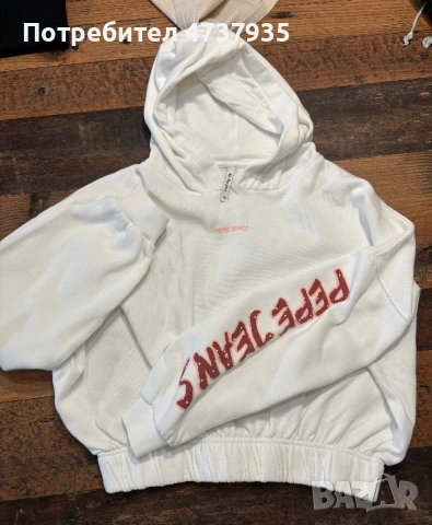 Бял суитшърт,pepe jeans