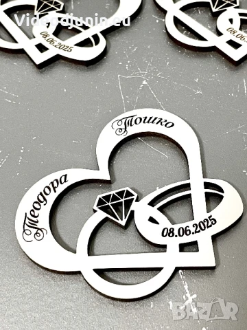 Сватбен сувенир- магнит, снимка 2 - Сватбени аксесоари - 50580015