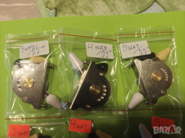 VINTAGE Style 3 Way,4 Way,5 Way Switch с по 3 цвята накрайници, снимка 2 - Китари - 51072509