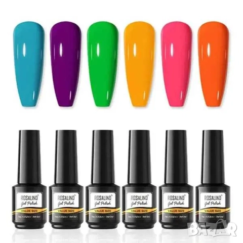 РАЗПРОДАЖБА! - Комплект 6 гел лака Rosalind х 5 мл