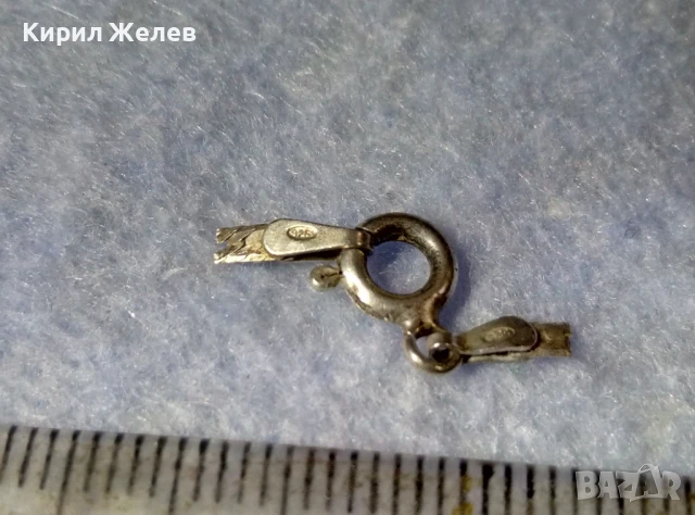 СТАРА СРЕБЪРНА КАРАБИНКА ЗАКОПЧАЛКА За КОЛИЕ ЛАНЕЦ ВЕРИЖКА ГРИВНА СРЕБРО 925 ITALY 20110