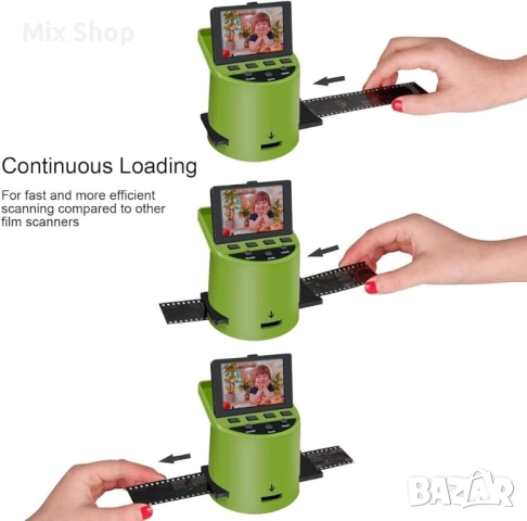 Нов, WIFI скенер за диапозитиви и негативи с 3,5-инчов LCD дисплей и приложение за андроид и айфон, снимка 3 - Друга електроника - 52985079