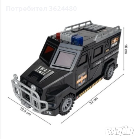 Детска касичка полицейска кола 4609, снимка 7 - Коли, камиони, мотори, писти - 52133661