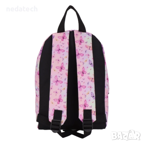 Ученическа раница My Way с пеперуди, Розов, 23x13x34см., снимка 3 - Раници - 51509193