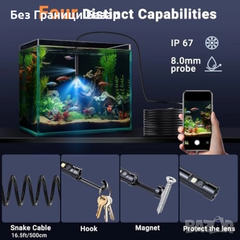 Нов HD 1920P двулентова ендоскоп камера с 5 м кабел и LED осветление, снимка 5 - Други стоки за дома - 51772917