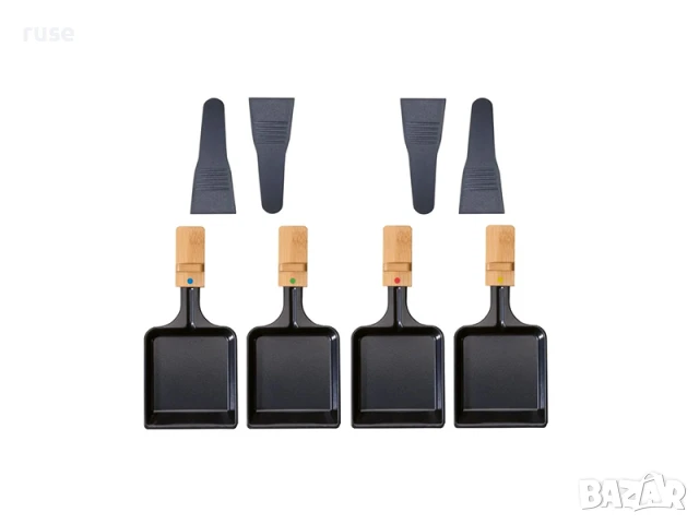 НОВ! Раклет грил, 4 души, Бамбук, 800 W, снимка 5 - Скари - 50595383