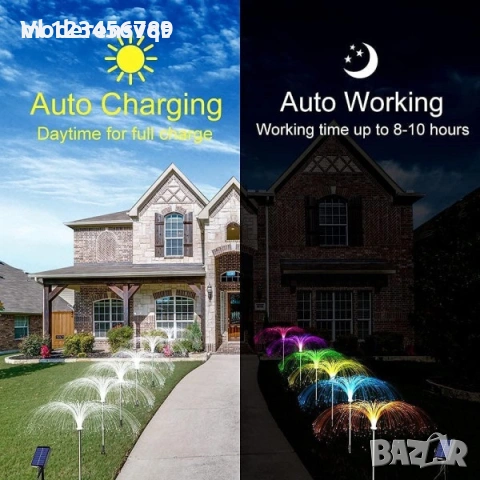 Соларна градинска лампа Медуза, снимка 4 - Соларни лампи - 53683737