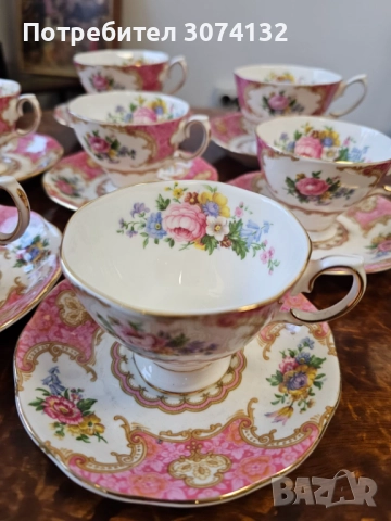 Сервиз за кафе от костен порцелан, снимка 3 - Сервизи - 52996889