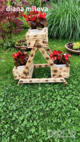 Дървен цветарник!, снимка 14 - Декорация за дома - 49970766