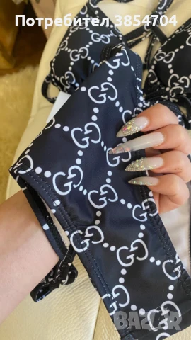 бански бикини XS/S/M* Gucci Black TECHNICAL , снимка 4 - Бански костюми - 51366061