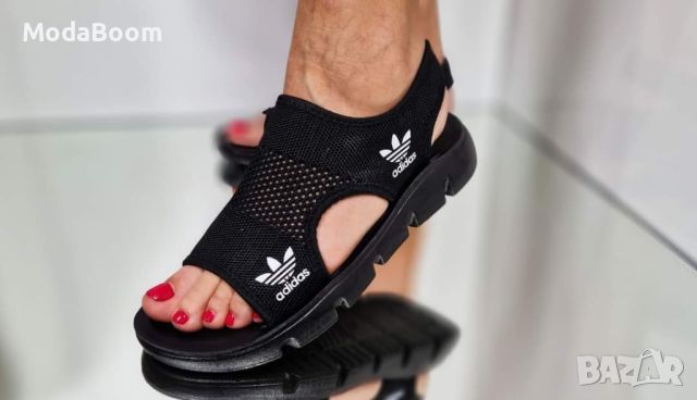 💥НАМАЛЕНИ💥Adidas стилни черни дамски сандали , снимка 3 - Сандали - 46088224