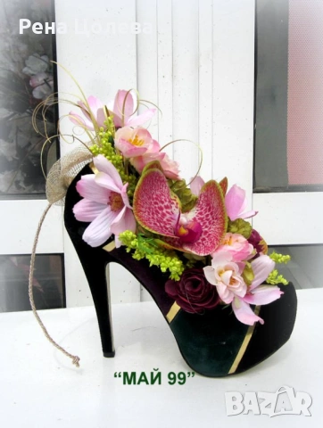 Обувка с цветя, снимка 3 - Подаръци за рожден ден - 54206316