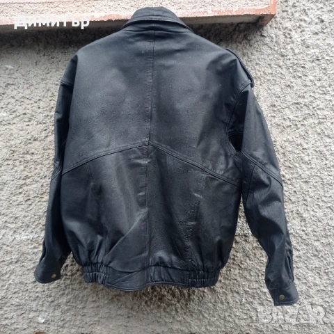 Мъжко кожено яке 56 номер, снимка 3 - Якета - 54213073