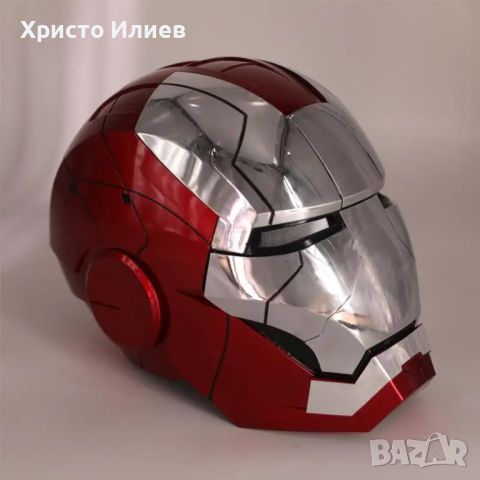 Моторизирана маска Iron Man MK5 1:1 с гласова команда Роботизирана каска Железния човек, снимка 5 - Друга електроника - 45743232