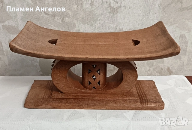 Автентично столче, табуретка Ашанте от Гана, снимка 2 - Антикварни и старинни предмети - 53613214