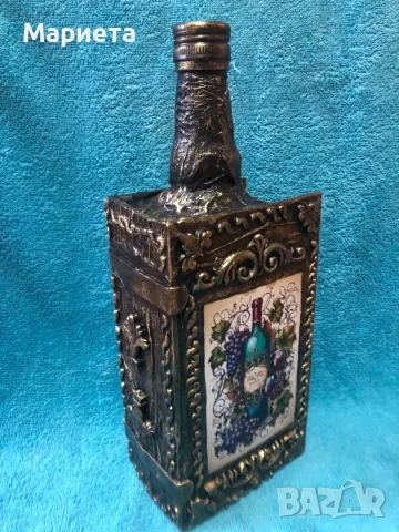 Декорирана бутилка книга, снимка 4 - Декорация за дома - 39778628