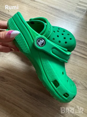Оригинални тъмно зелени  чехли Crocs ! 37-38 н, снимка 1