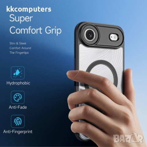 Силиконов твърд кейс Dux Ducis AIMO с Magsafe, За iPhone 17 Air (6.9), Черен и Протектор, снимка 5 - Калъфи, кейсове - 52062418