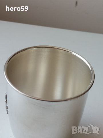 Сребърна чаша, сребро 800 подходяща за малко дете-вмаестимост 120 мл., снимка 3 - Чаши - 45254247