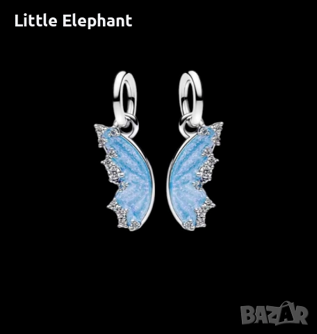 Сребърен елемент Пандора Пеперудени крила,Christmas Holidays/нови