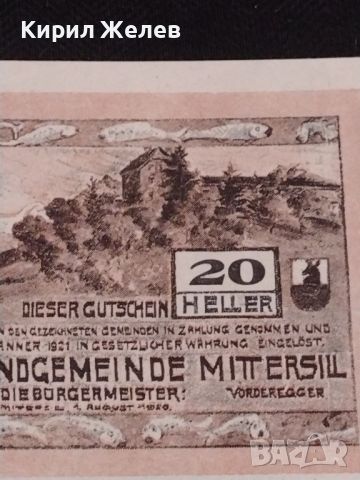 Банкнота НОТГЕЛД 20 хелер 1921г. Австрия перфектно състояние за КОЛЕКЦИОНЕРИ 45066, снимка 2 - Нумизматика и бонистика - 45572486