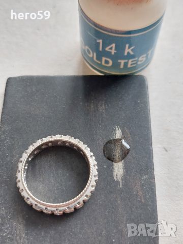 Дамски златен 14к пръстен с 23 броя брилянти-тотал 0.75 карата , снимка 12 - Пръстени - 45117353