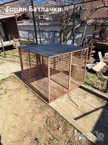 Клетка за 2 ловни кучета от стомана, снимка 2 - Екипировка - 53850773