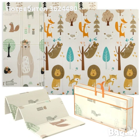 Детско сгъваемо килимче за игра 150х180 см 4841