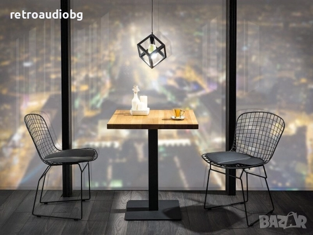  Трапезна маса Пуро плот ламинат дъб 60x60, снимка 2 - Маси - 52822584