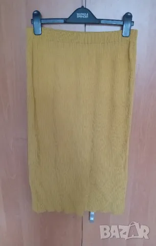 Пола рипс цвят горчица , снимка 3 - Поли - 49504066