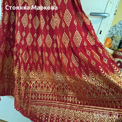 Разкошна рокля в тъмночервено, снимка 9 - Рокли - 49999746