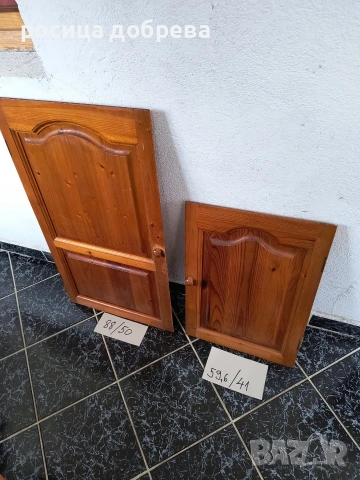 Две вратички от естествено дърво (чам), размер на белите листчета , снимка 2 - Шкафове - 54211957