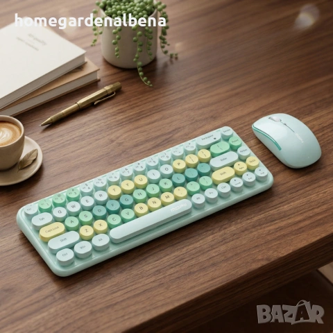 Безжичен Комплект Клавиатура и Мишка MOFII Bean — Компактен Стил за Твоето Бюро!